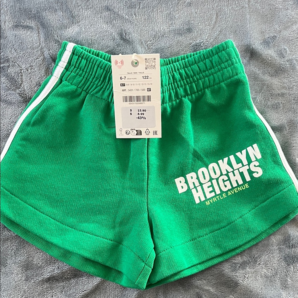 H&M Vibrant Green Kids Shorts size 6-7